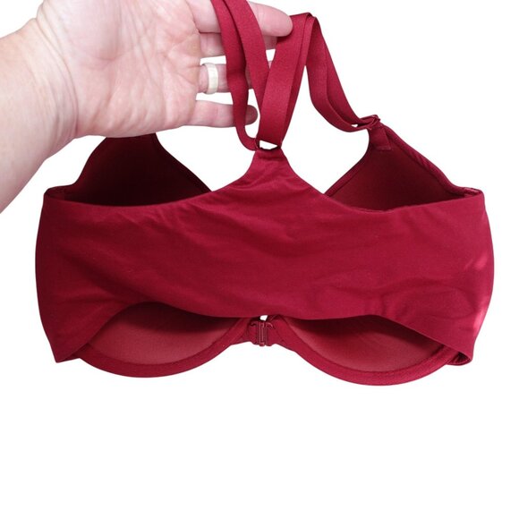 Dobreva Front Closure Racerback Bra Sz 34DD Red Underwired Full Coverage - Picture 3 of 6